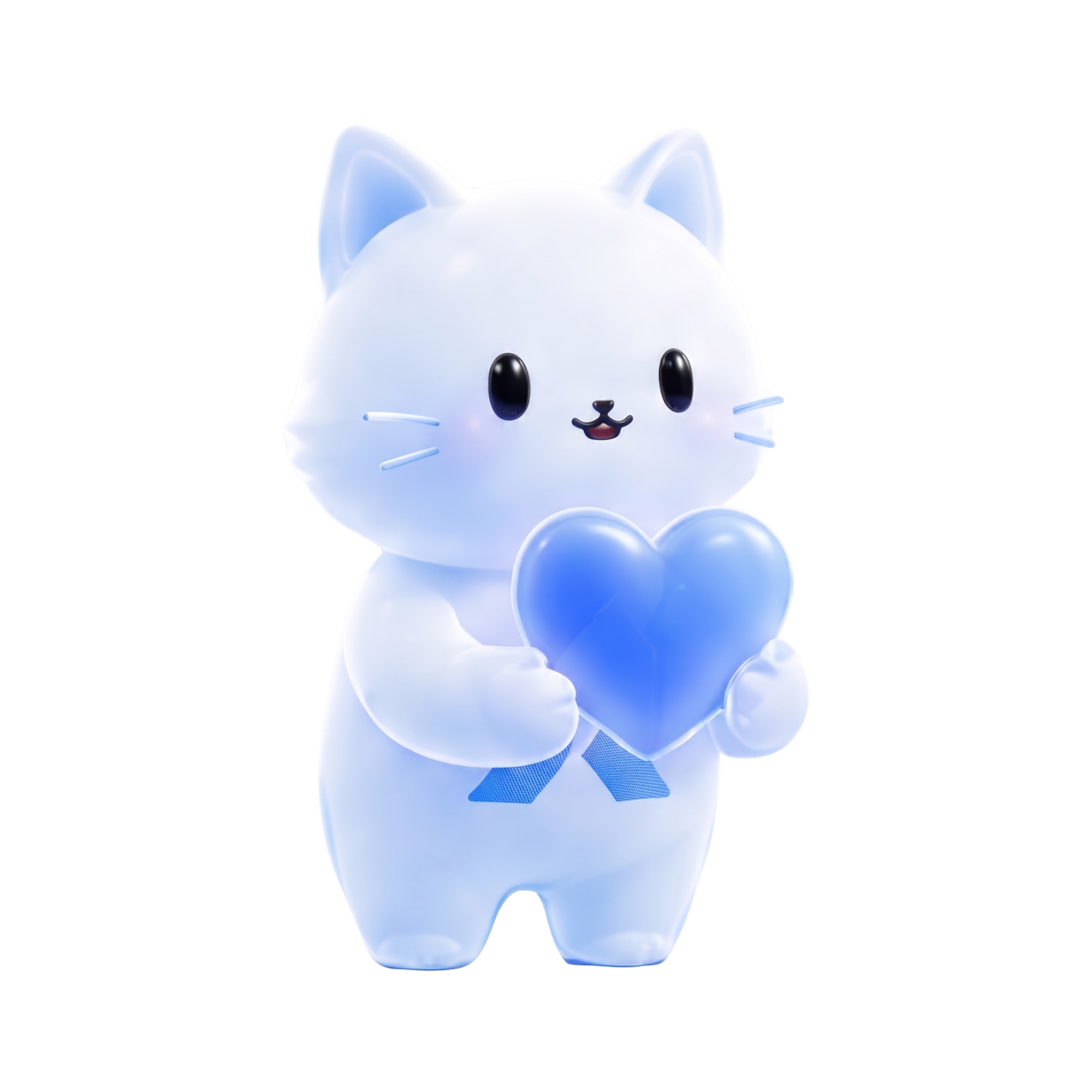 Trex hugging a blue heart